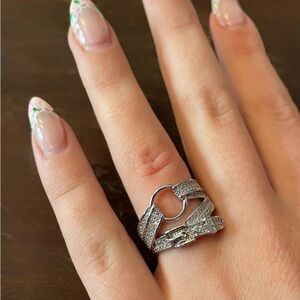 Elegant Sterling Silver Adjustable Women's Ring